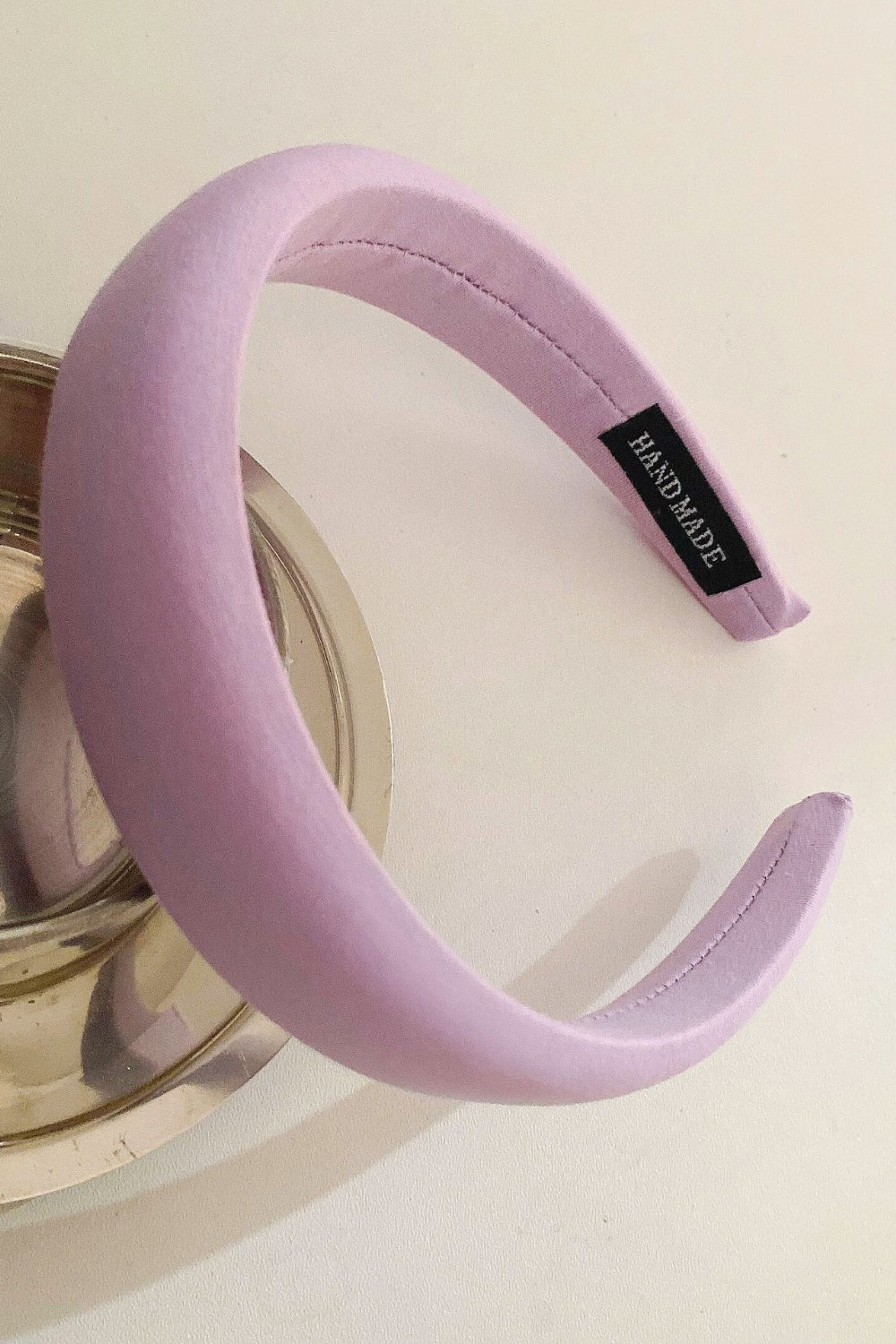 Solid Polyester Wide Headband Lilac One Size