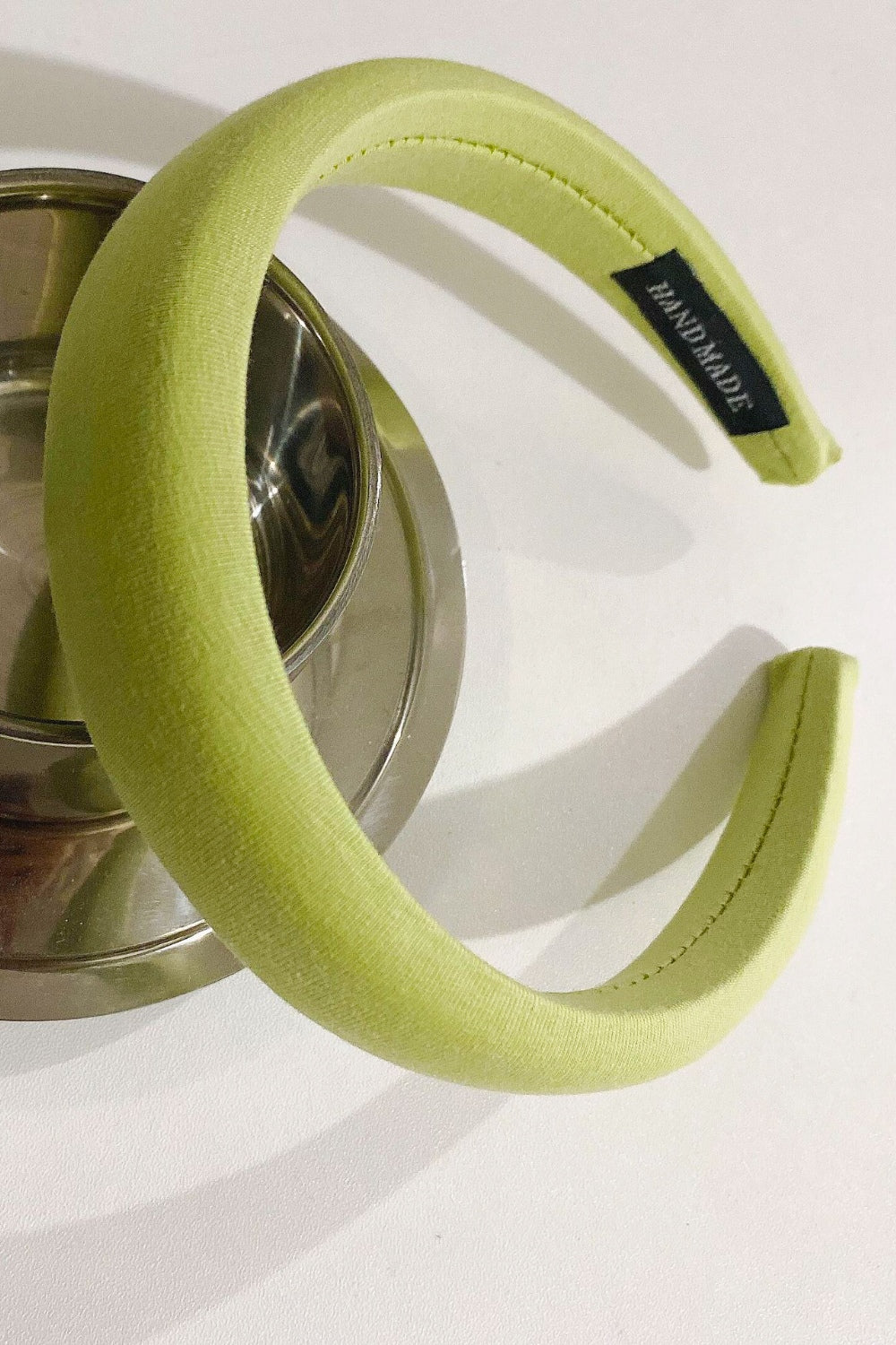 Solid Polyester Wide Headband Matcha Green One Size