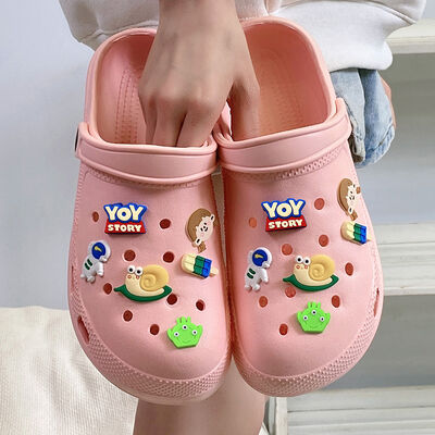 Platform Slip-On Clogs Pink