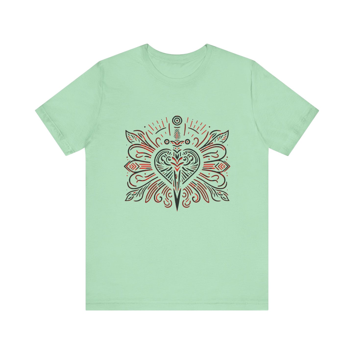Erzulie Dantor Symbol T-Shirt, Loa Voodoo Tee, Haitian Vodou Shirt, African Religion Top, Ethical Fashion, Durable Clothing Mint