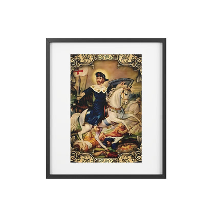 Saint Jacques Majeur Religious Art Poster Spiritual Decor for Home and Gifts 10" x 15" (Vertical) Black Frame Matte