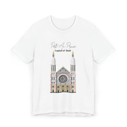 Port-Au-Prince, Haiti - Unisex Jersey T-Shirt, Souvenir Graphic Tee, Caribbean Travel Shirt, Cultural Heritage Top, Casual Wear White