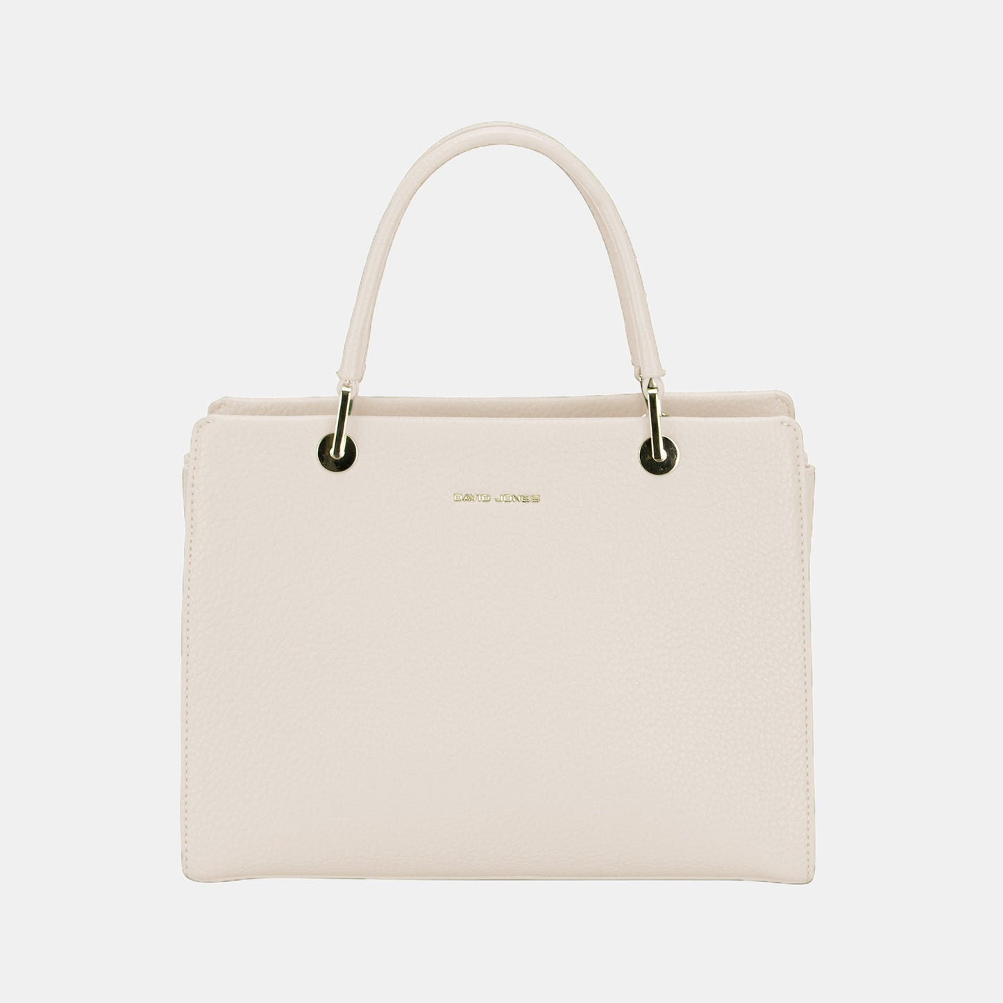 David Jones PU Leather Medium Handbag Ivory One Size