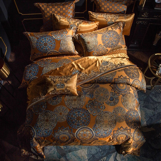 Home Textile Bedding Kit – Complete Bed Set for Comfort & Style Gold