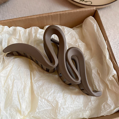 Alloy Acrylic Hair Claw Clip Coffee Brown One Size