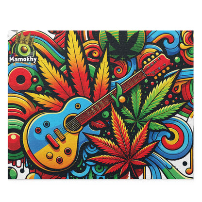 Musical Herb Vibes Puzzle - Custom 120, 252, 500-Piece Options in Gift-Ready Packaging, Jigsaw Puzzle, Relaxing Puzzle, Entertainment Game, 20" × 16" (500 pcs)