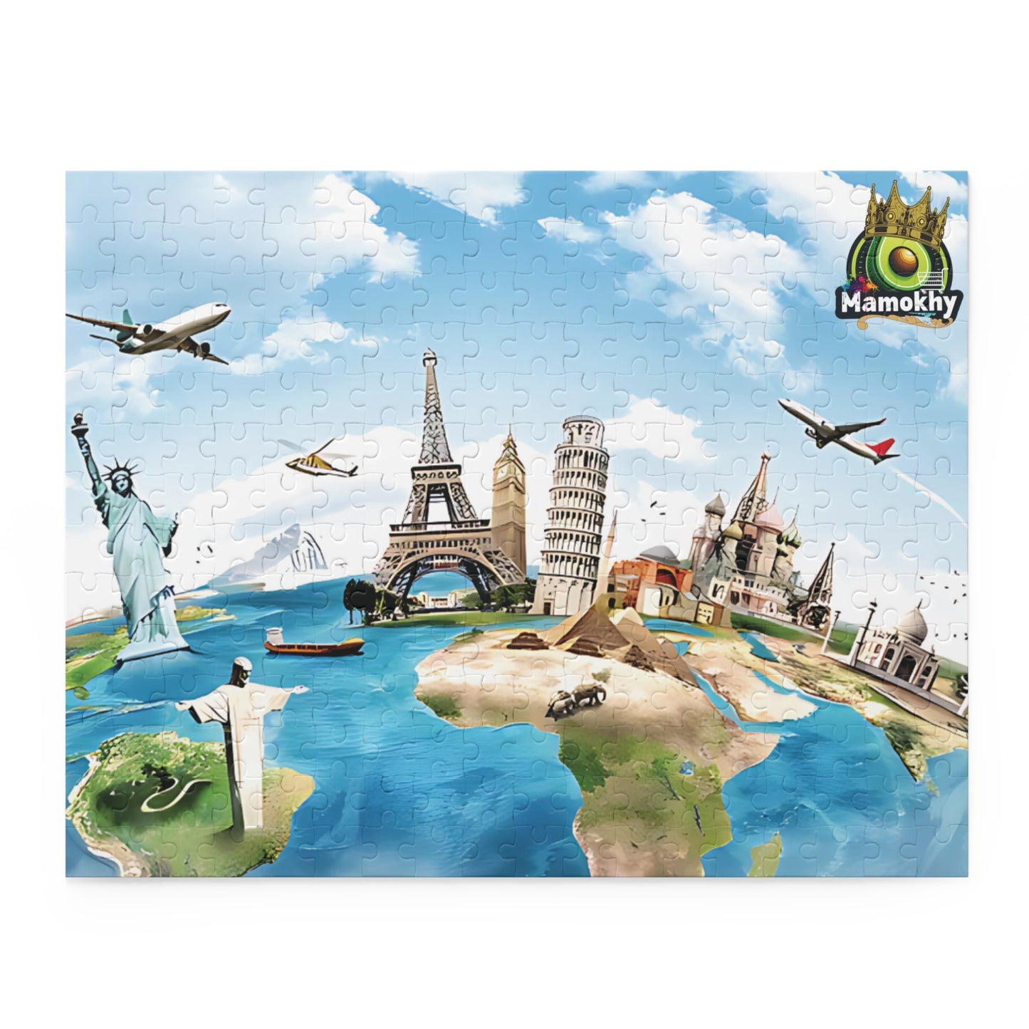 Travel Puzzle – Custom 120, 252, 500-Piece Options with Gift-Ready Packaging 14" × 11" (252 pcs)