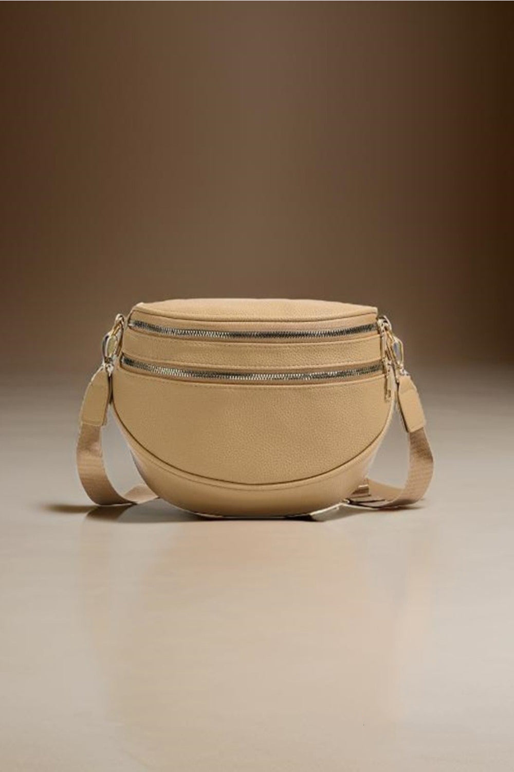 Zenana Vegan Leather Multi-Pocket Crossbody Bag | Sustainable & Stylish Women's Handbag Ash Mocha One Size