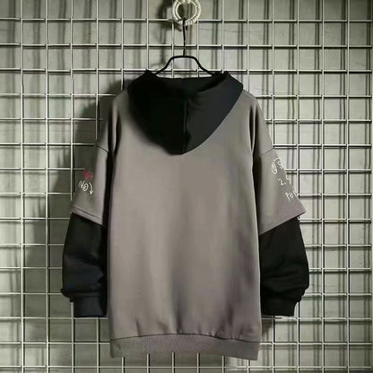 Men's Loose Trend Fake Two Piece Fleece Sweater