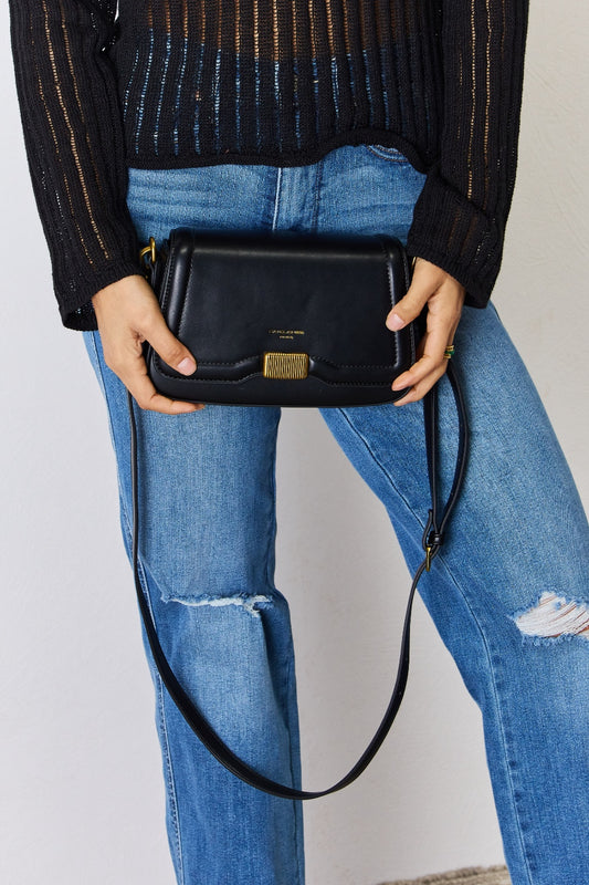 David Jones PU Leather Crossbody Bag BLACK One Size