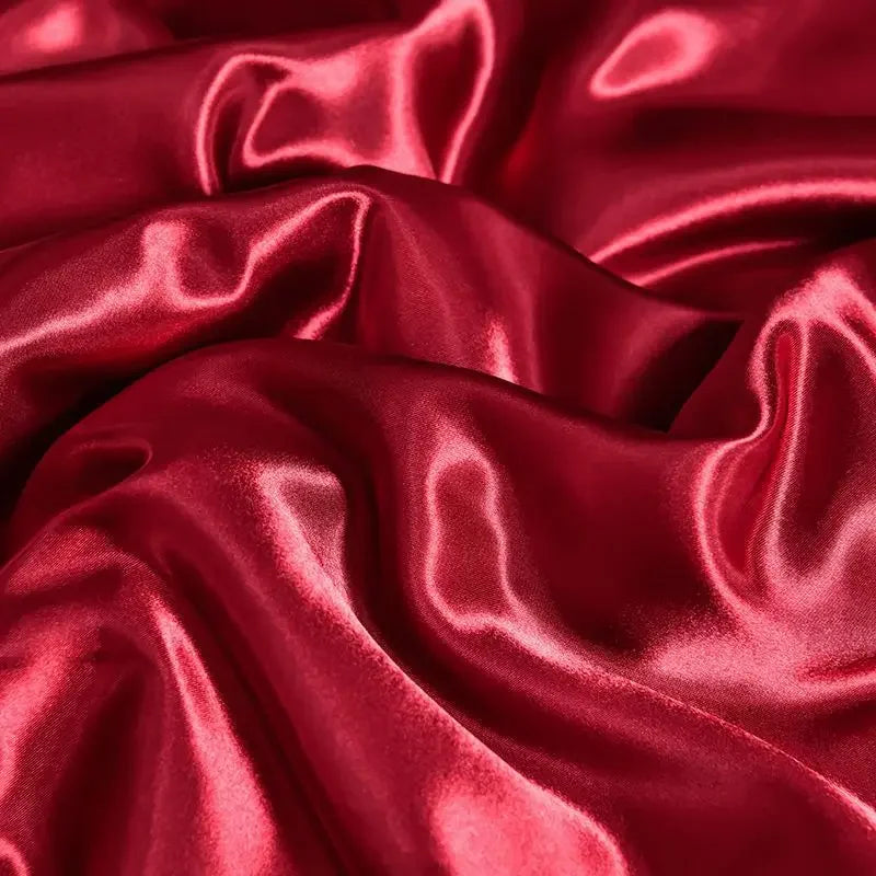 100% Mulberry Silk Bed Set Queen King Duvet Cover Fitted Sheet Pillowcase Luxury Sets