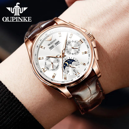 OUPINKE 3189 Men's Automatic Watch Water Resistant with Date Luxury Men's Watch