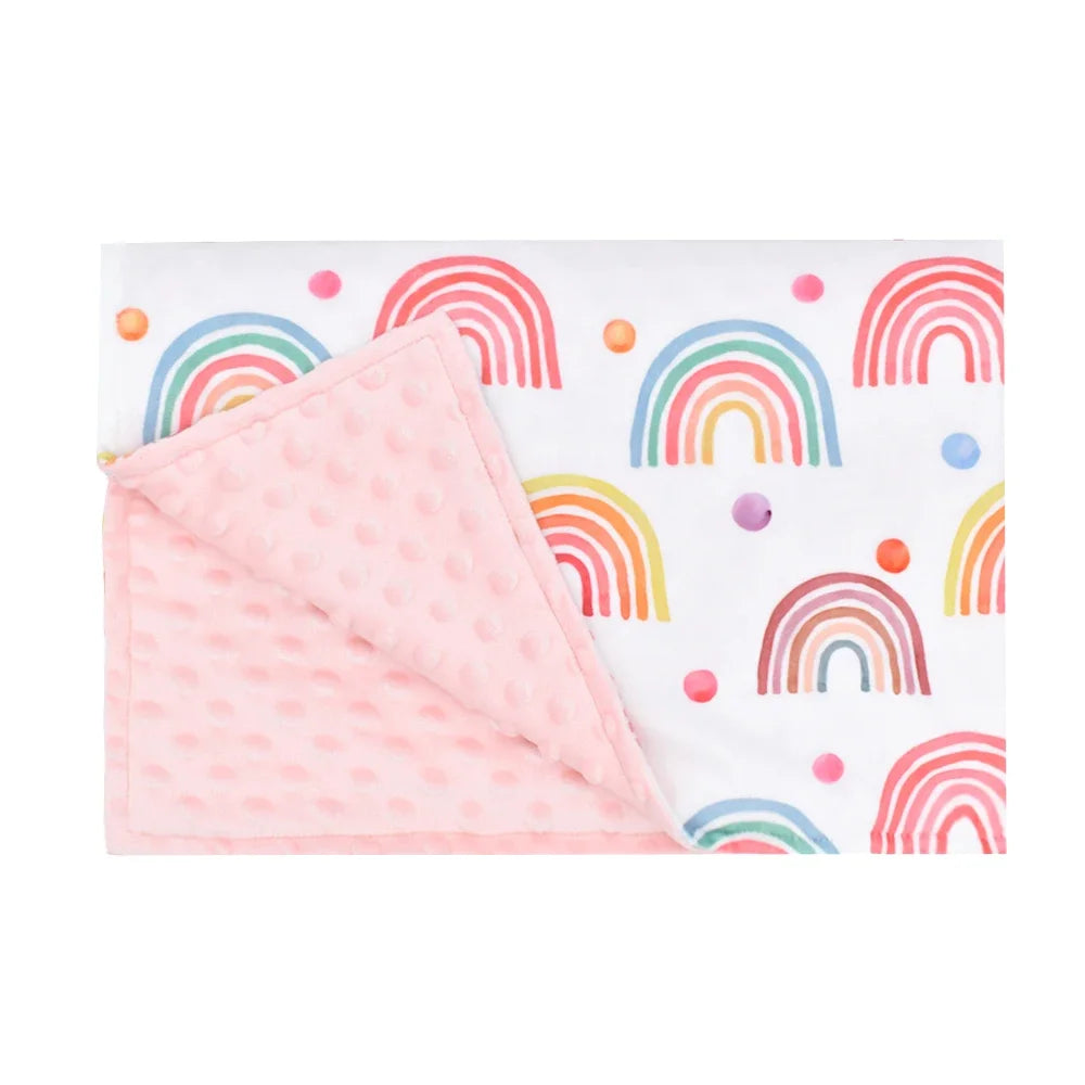 Fleece Baby Blanket Kids Nursery Decor Swaddle Blanket Baby Blankets Newborn Gift Mother Kids 100*72cm A