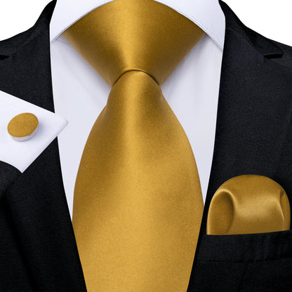 DiBanGu New Olive Green Solid Silk Ties for Men Pocket Square Cufflinks Gift Wedding Party Accessories 8cm Necktie Set Wholesale N-7908