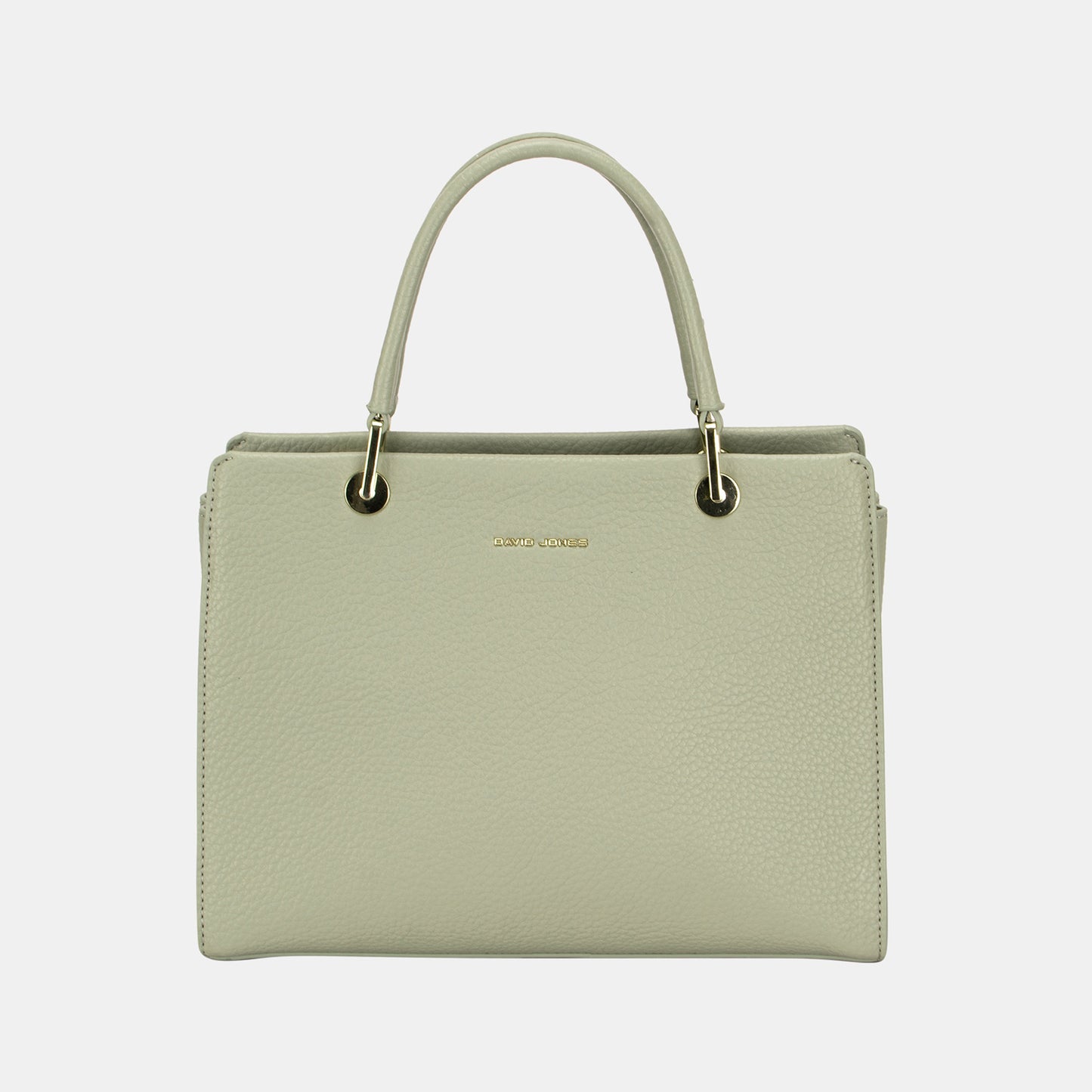 David Jones PU Leather Medium Handbag Greyish Green One Size