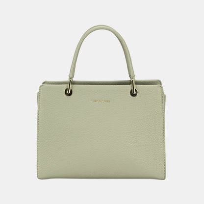 David Jones PU Leather Medium Handbag Greyish Green One Size