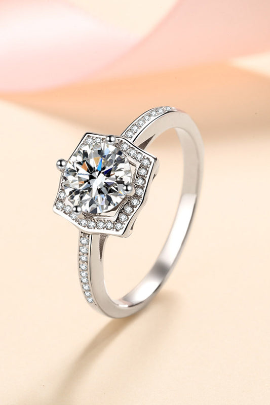 Embrace The Joy 1 Carat Moissanite Ring Silver