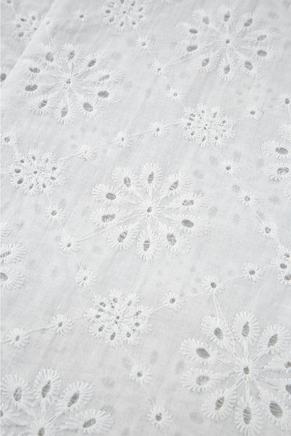 White Eyelet Embroidery Tank Top